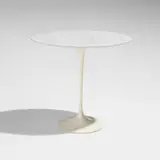 Eero Saarinen, Occasional table, model 161M, Cararra marble, enameled iron