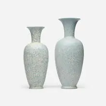 Gunnar Nylund, Vases, set of two, c. 1945, glazed stoneware