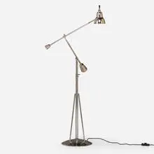 Floor lamp by Édouard-Wilfred Buquet, chrome-plated brass, sold Sep 2025