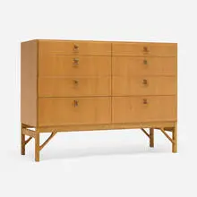 Cabinet by Børge Mogensen, c. 1960, oak, brass, sold Sep 2025