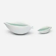 Ted Muehling, Volute bowls, set of two, c. 2000, glazed porcelain