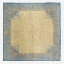 Ivan Da Silva Bruhns, Art Deco style low pile carpet, c. 2010, hand-knotted wool
