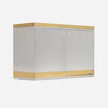 Pierre Cardin, Bar, c. 1975, brushed stainless steel, brass-plated stainless steel veneer, laminate
