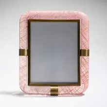 Zanfirico picture frame by Carlo Scarpa, c. 1934, glass, brass, sold Sep 2025