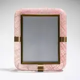 Zanfirico picture frame by Carlo Scarpa, c. 1934, glass, brass, sold Sep 2025