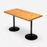 Console table by Pierre Jeanneret and Le Corbusier Charlotte Perriand, c. 1965, pine, painted steel, sold Sep 2025