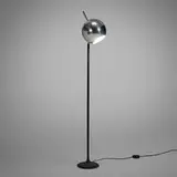 Gino Sarfatti, Floor lamp, model 1082, 1962, chrome-plated aluminum, crackle-lacquered aluminum