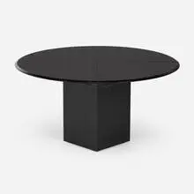 Quadrondo dining table by Marcello Morandini and Erwin Nagel, c. 1985, lacquered wood, laminate over pressboard, sold Sep 2025