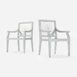 Philippe Starck, Louis XVI style chairs for the Clift Hotel, San Francisco, pair