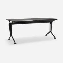 Studio Bbpr, Arco desk, 1963, molded and stained beech plywood, enameled steel