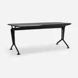 Studio Bbpr, Arco desk, 1963, molded and stained beech plywood, enameled steel