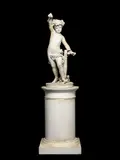 Antonio Rossetti, carved white marble figure of Cupid holding a torch, marble