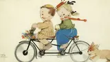 Mabel Lucie Atwell, 'If you can't afford a Ford!', watercolour heightened with white