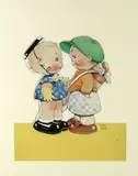 'Why do you play this golf?' by Mabel Lucie Atwell, watercolour heightened with white, sold Jul 2017
