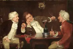 John Arthur Lomax, After the hunt, a pair, oil on panel