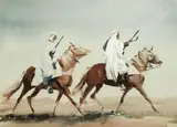 John Rattenbury Skeaping Ra, Arab Patrol no.2, watercolour and gouache
