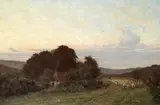 William Henry Gore, Herding Sheep, oil on canvas