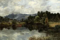 James Faed, 'On the Balvaig, Strathyre', oil on canvas