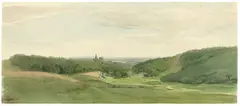Anton Radl, Kronberg im Taunus, Um 1830, Aquarell über Bleistift auf Bütten