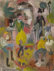 Au champ de cours (Am Türfplatz) by Helmut Kolle, 1921, Öl auf Leinwand, sold Jun 2017