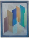 Xanti Schawinsky, Ste-51, 1974, Acryl auf Gaze über Acryl auf Leinwand
