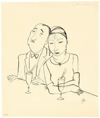 Eiskaffee by Jeanne Mammen, Um 1933, Tuschfeder über Bleistift auf Papier, sold Dec 2017