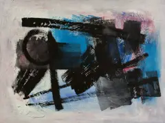 Lunare Struktur by Adolf Luther, 1958, Öl auf Hartfaser, sold Dec 2017