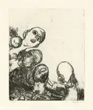 Georg Baselitz, Oberon, 1964, Radierung und Vernis mou auf Velin