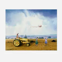 Marnie Weber, Harvest of Flowers, 2007, collage on lightjet print