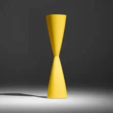 DeWain Valentine, Double Cone Yellow, c. 1966, lacquered fiberglass reinforced polyester
