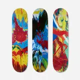 Damien Hirst X Supreme, Spin skateboard decks (set of three), 2009, transfer-printed plywood