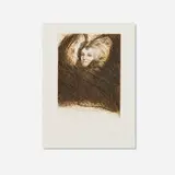 Arnulf Rainer, Marie Antoinette, 1989, drypoint etching in colors