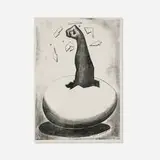 Dana Chandler, Black People Break Free of the Sucking, Mother-F—ing White Egg (from The Fifteen Days of May portfolio), 1968, lithograph