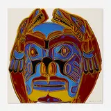 Andy Warhol, Northwest Coast Mask (from the Cowboys and Indians series), 1986, screenprint in colors on Lenox Museum Board