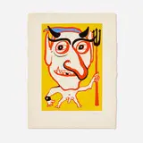 Alexander Calder, Le diable (portrait de Constantin Tacou), c. 1975, aquatint in colors