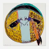 Andy Warhol, Plains Indian Shield (from the Cowboys and Indians series), 1986, screenprint in colors on Lenox Museum Board