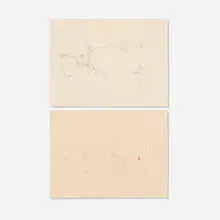 Ryōko Aoki, Active Eyeballs (diptych), 2003, ink, watercolor and plastic on paper