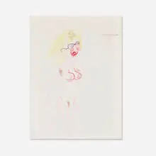 Aurel Schmidt, Self Portrait 3, 2013, pastel and graphite on paper mounted to matboard