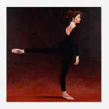 John Nava, Dancer Stretching, 1992, oil on canvas
