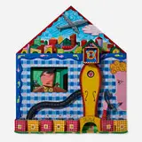 Rodney Greenblat, The Clock House Motel, 1987, acrylic on wood construction, Masonite, plastic, steel