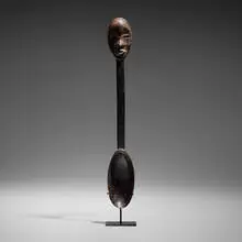 Dan, Spoon with janus head, carved wood