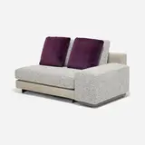Christophe Delcour, Daniels sofa, nubuck, bouclé upholstery, velvet