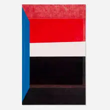 Aaron Bobrow, Harbor Steam Plant, 2016, ink and enamel on vestibule partitions