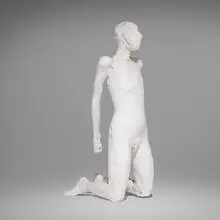 Manuel Neri, Penance, 1980, plaster, steel armature, styrofoamcore, burlap