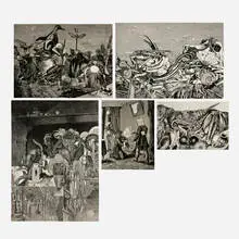 Bruce Conner, Image I; Image III; Image VII; Image VIII; Image X (five works from The Dennis Hopper One Man Show, Volume II), 1972, photoetching