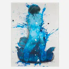 Philippe Pasqua, Constance, 2011, acrylic, watercolor, digital inkjet print on paper mounted to canvas