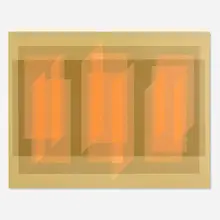 Hannes Beckmann, Shadow over Orange, 1974, acrylic on Masonite