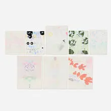 Andrew Kuo, Eight works, mixed media; screenprint in colors