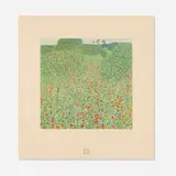 Gustav Klimt, Mohnwiese (from the Eine Nachlese portfolio), 1931, collotype in colors on chine collé paper laid down on heavy cream wove paper