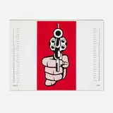 Roy Lichtenstein, Pistol (from Banner, Multiples Calendar 1969), 1968, screenprint in colors